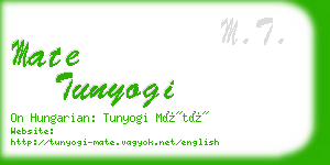 mate tunyogi business card